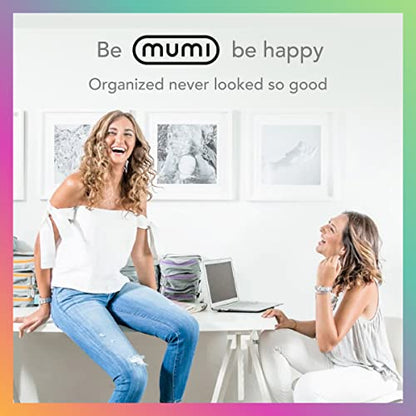 MUMI Packing Cubes Set of 5 - Mesh-Top Luggage Organizers, Gray - color: Grey