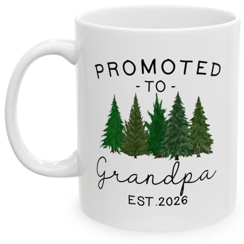 Promoted to Grandpa Mug, New Grandfather Gift, First Time Granddad