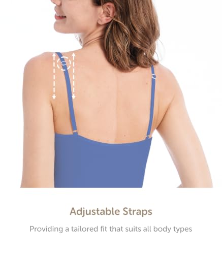 Comfneat Women's 4-Pack Slim-Fit Camisole Adjustable Spaghetti Strap Tops - color: Color-set-2 4-pack, size: XX-Large