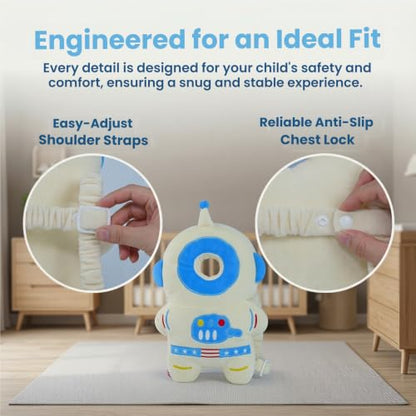 Baby Head Protector Backpack - Soft & Lightweight Fall Cushion Backpack for Toddlers Walking and Crawling(Blue Astronaut) - color: Blue Astronaut