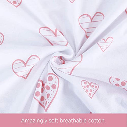 Cotton Nursing Pillow Cover Compatible with Boppy Pillow 2-Pack - color: Pink