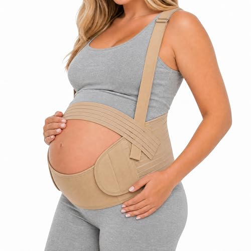 Pregnancy Belly Band, Pregnancy Support Belt, Beige, X-Large