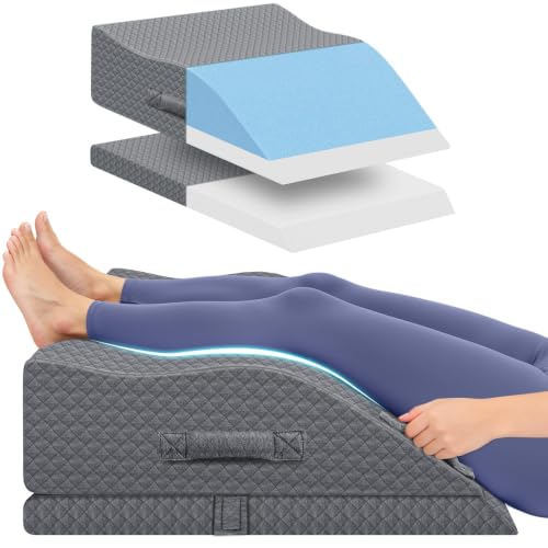 Elevation Pillows for Leg After Surgery, Adjustable Wedge Pillow, Grey - color: Grey