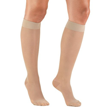 Truform Sheer Compression Stockings, 15-20 mmHg, Women's Knee High Length, 20 Denier, Nude, Medium - color: Nude, size: Medium (1 Pair)