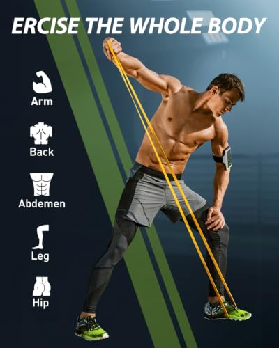 Dapofajo Resistance Bands for Working Out: 5-Level Anti-Snap Silicone Bands - color: Multicolor
