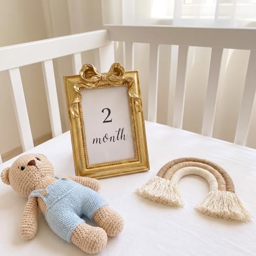 Novabright Baby Monthly Milestone Photo Frame Set, Bow Rectangle - style: Bow Rectangle