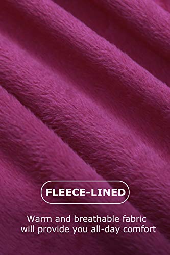 Smallshow Women's Fleece Nursing Tops Shirts Long Sleeve Breastfeeding Clothes - color: Burgundy, size: Medium