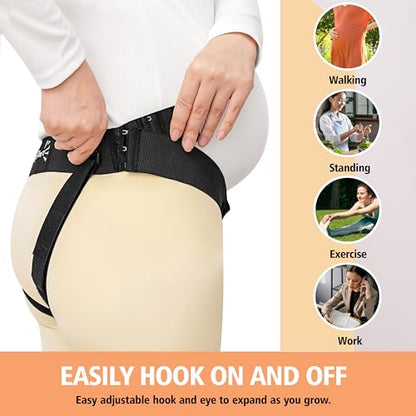V1 Smart Vulvar Compression Support for Maternity & Pregnancy - Adjustable Pelvic Relief Belly Band for Varicosities & Prolapse, Soft Breathable Fabric, Discreet Fit - size: PETITE-MEDIUM