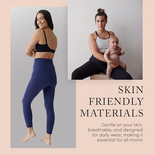 Ingrid & Isabel Basics Postpartum Compression Leggings - color: Navy Blue, size: Small