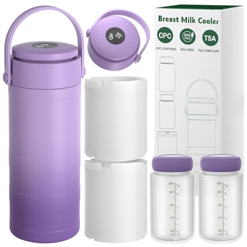 Portable Breast Milk Cooler Bottle with Touch Temp Display for Travel