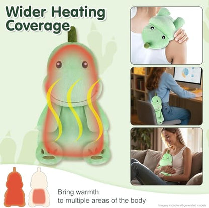 SuzziPad Dinosaur Microwavable Heating Pad Plush, 6.88" X 10.6", 1.46 Lb - style: Dinosaur