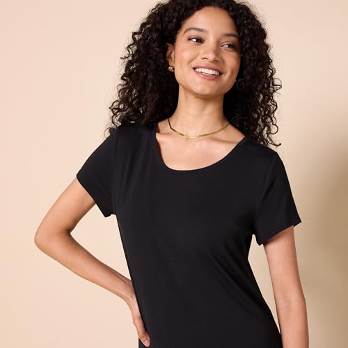 Amazon Essentials Women's Short-Sleeve Maxi Dress - color: Black, size: Large