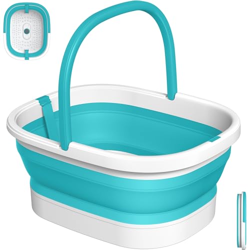 Nekteck Collapsible Foot Soaking Tub Bucket for Foot Bath Soak, Green - color: Green