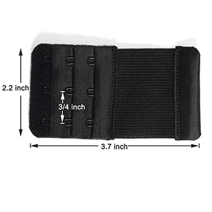 Women's Bra Extenders 4 Hook / 3 Hook / 5 Hook / 2 Hook Soft Comfortable Stretchy Bra Extension Strap - color: 3 Color, 3 Hook 3/4" Spacing