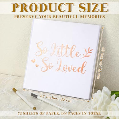So Little So Loved Baby Shower Guest Book Decorations with 2 Marker - style: So Little So Loved