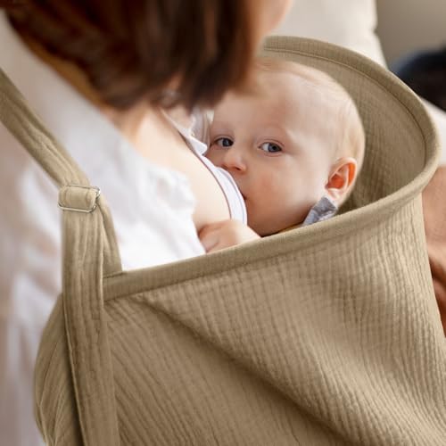 MEXXI Muslin Nursing Covers for Breastfeeding, 2 Pack Privacy Nursing Apron - color: Deer