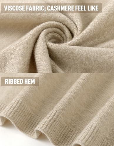 PULI Women's Versatile Knit Shawl Poncho Sweater Button Scarf - color: Barley Twist