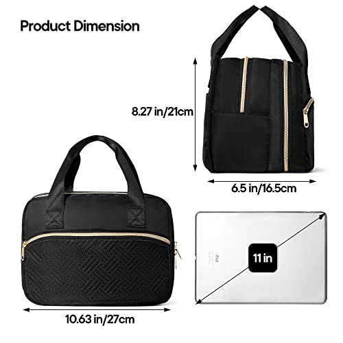 Fasrom Wearable Breast Pump Bag, Insulated Pump Carrying Case with Cooler - color: Black