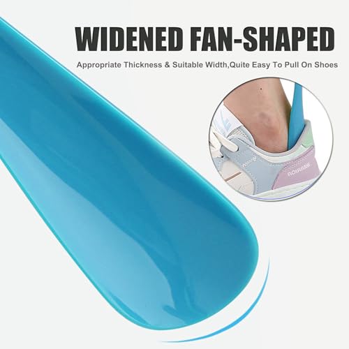 Shoe Horn Long Handle Retractable Shoehorn Telescopic Foldable Shoe Puller Adjustable Shoe Aids Easy Slip on - color: Light Yellow