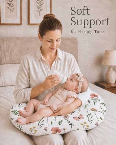Nursing Pillow Covers 2 Pack, Stretchy Breastfeeding Pillow Covers for Baby - color: Butterfly Garden