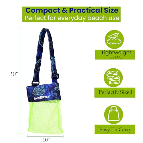 Sand Dipper Shell Collecting Beach Bag (Adjustable Shoulder) - style: Adjustable Shoulder