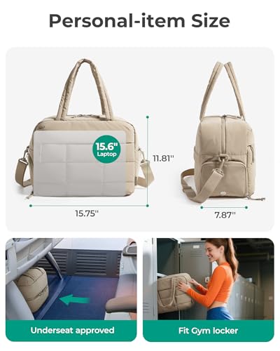 BAGSMART Small Gym Bag for Women, Carry on Travel Duffel Bag - color: Chocolate, size: Medium