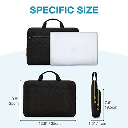 BAGSMART 13-Inch Laptop Sleeve, Black, Polyester - color: Black, size: 13.3-14 Inch