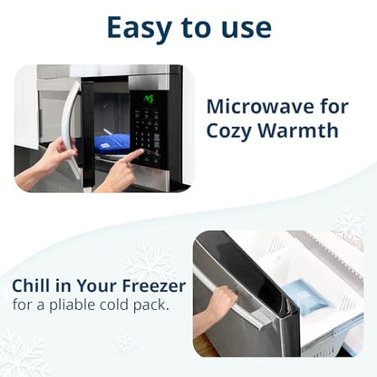 Mini Microwave Heating Pad and Cold Pack, Cold Hands, Neck and Wrists 4x8in - color: Oasis Blue