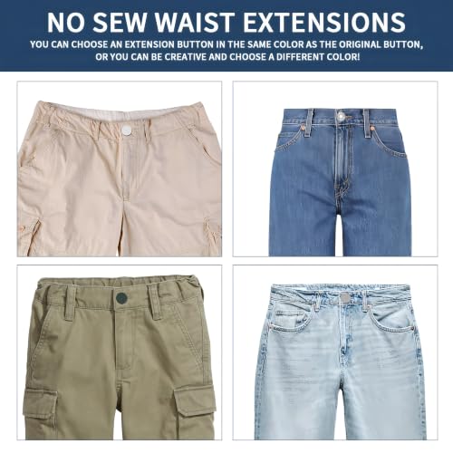 15PCS Button Extenders for Jeans,Pants Button Extender for Women Men,3Style - color: Style B_15PCS, 3 Styles