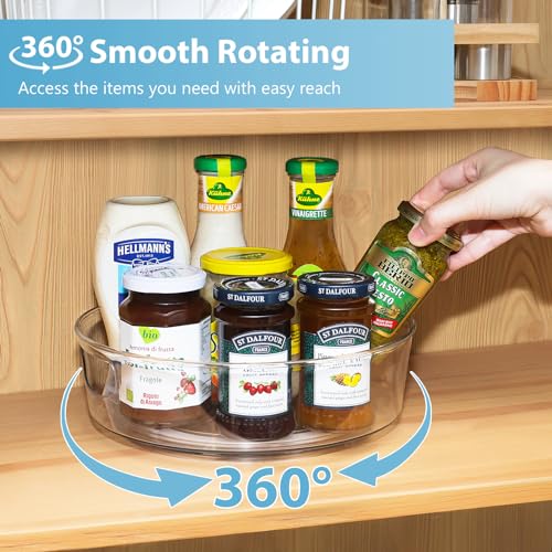 Guzon 6 Pack Lazy Susan Turntable, 10 Inch Rotating Organizer with Handles - size: 10"-6pc