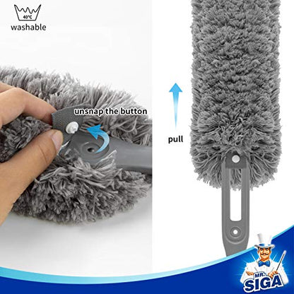 MR.SIGA Lint Free Microfiber Duster, Washable Duster for Household Cleaning