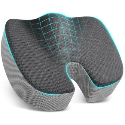 TushGuard Memory Foam Office Chair Seat Cushion - Dark&Light Grey, X-Large - color: Dark&light Grey, size: X-Large