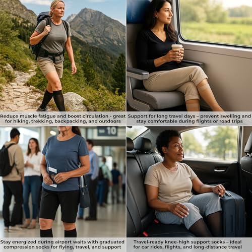 ABSOLUTE SUPPORT Women Sheer Compression Socks 20-30mmHg, Beige, Small - color: Beige, size: Small