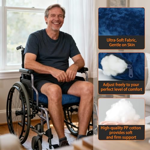 Donut Pillow for Tailbone Pain, Wheelchair Cushion - color: Blue