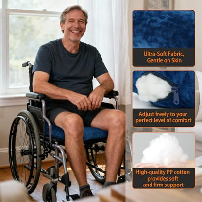 Donut Pillow for Tailbone Pain, Wheelchair Cushion - color: Blue