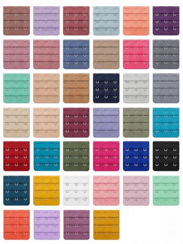 40 PCS Bra Extenders 3 Rows 3 Hooks Soft Brassiere Extension Strap for Women Pregnancy Plus Size(Random Colors)