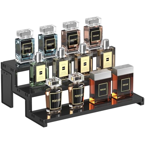 Lifewit 12″ Spice Rack, Perfume Cologne Stand, Tool-Free Assembly, 1 Pcs - color: Black, size: 12″3-Tier,1 pc