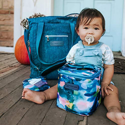 Sarah Wells Cold Gold Breastmilk Cooler with Ice Pack (Aquarelle) - color: Aquarelle