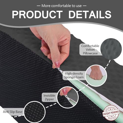 Wedge Pillow for Side Sleeping, Body Positioning Foam Wedge Pillow - color: Dark Gray