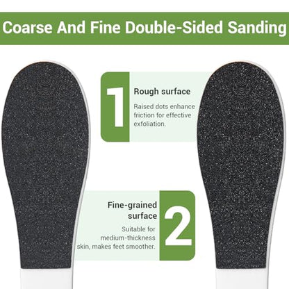 15 Pcs Pedicure Foot Files for Feet, Professional Double Sided Heel Callus Emery Boards with Plastic Handle for Feet Scrubber