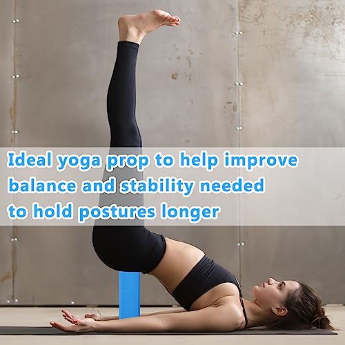 Honoson 20 Pcs Foam Yoga Blocks Bulk 9x6x3'' High Density - color: Dark Blue