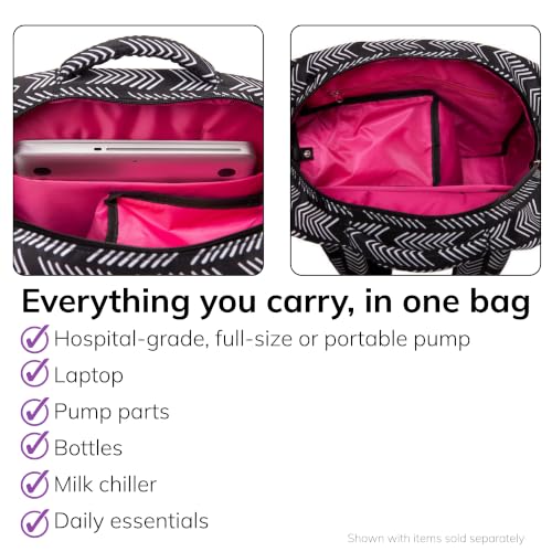 Sarah Wells Kelly Breast Pump Backpack (Black & White) - color: Black & white