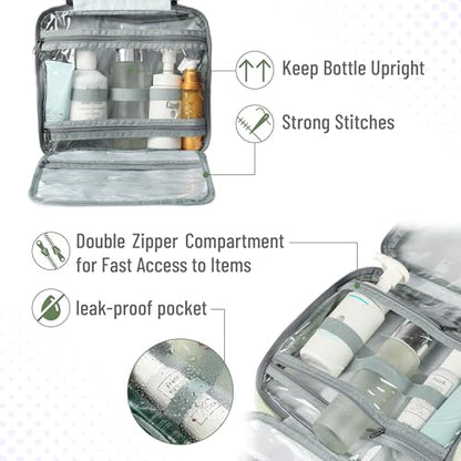 Travel Toiletry Bag Organizers, Sage Green