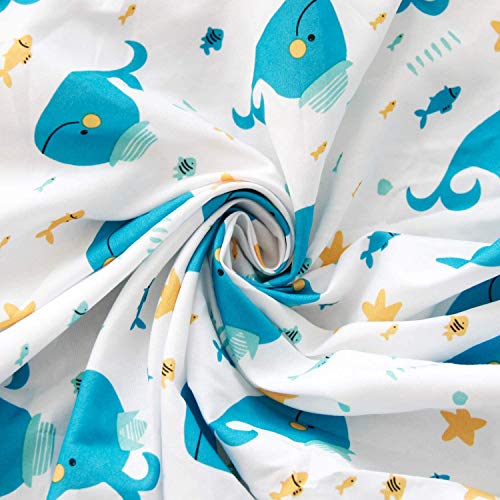 Biloban Nursing Pillow Cover 2 Pack for Boppy Pillow, Whale & Fish - color: Whale & Fish