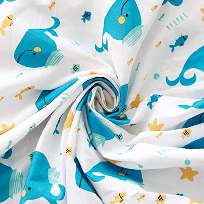 Biloban Nursing Pillow Cover 2 Pack for Boppy Pillow, Whale & Fish - color: Whale & Fish