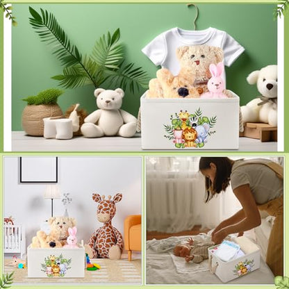 Pickmesh Baby Shower Storage Basket with Gift Bags, Jungle Theme - style: Jungle Theme