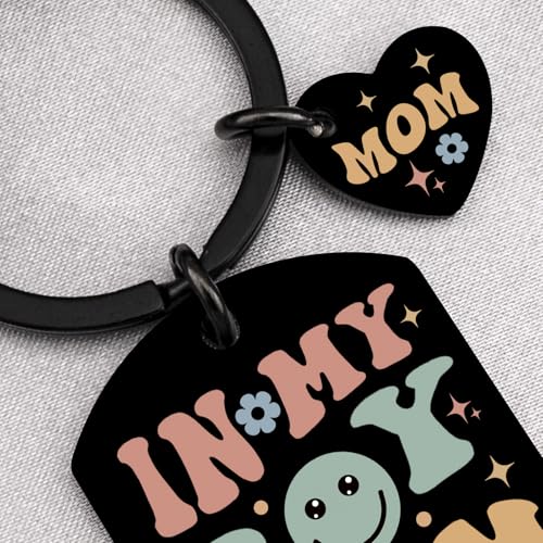Boy Mom Gifts for New Moms Keychain In My Boy Mom Era