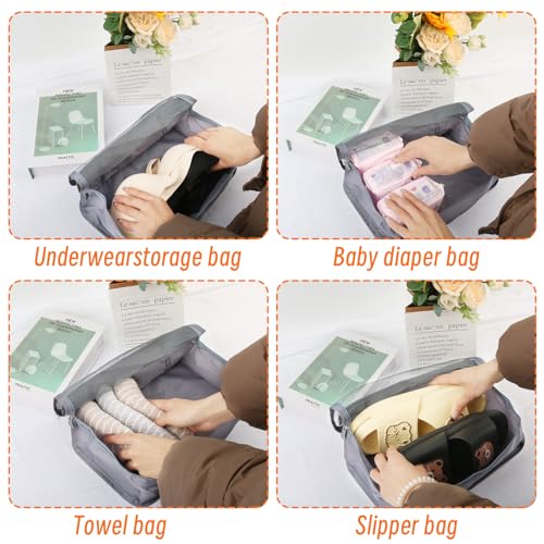 6Pack Small Mesh Packing Cubes Travel, Luggage Organizer Bags Suitcase - size: 12 PACK