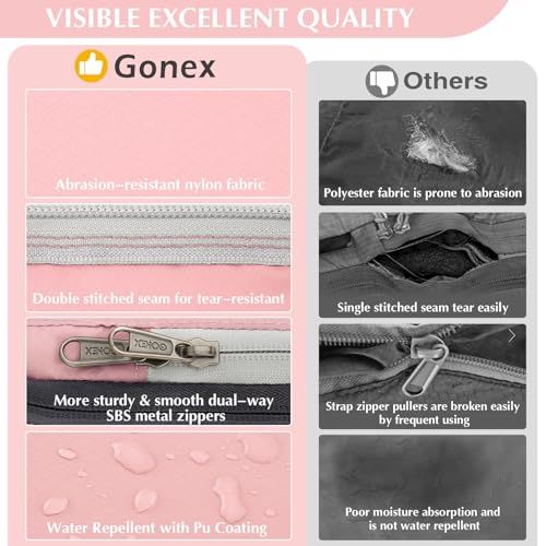 Gonex Compression Packing Cubes, 4-Piece Expandable Travel Organizers - color: 4-Pink, size: 4 Set