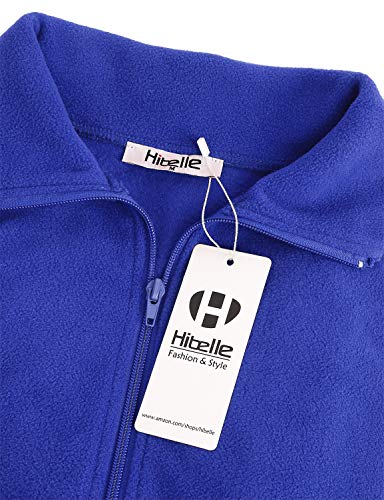 Hibelle Women's Outdoor Full-Zip Thermal Fleece Jacket with Pockets - color: 206-royal Blue, size: Medium